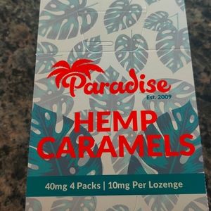 Hemp Infused Caramels individually 10 mg ea x 4 ea box x 12 boxes per mini case